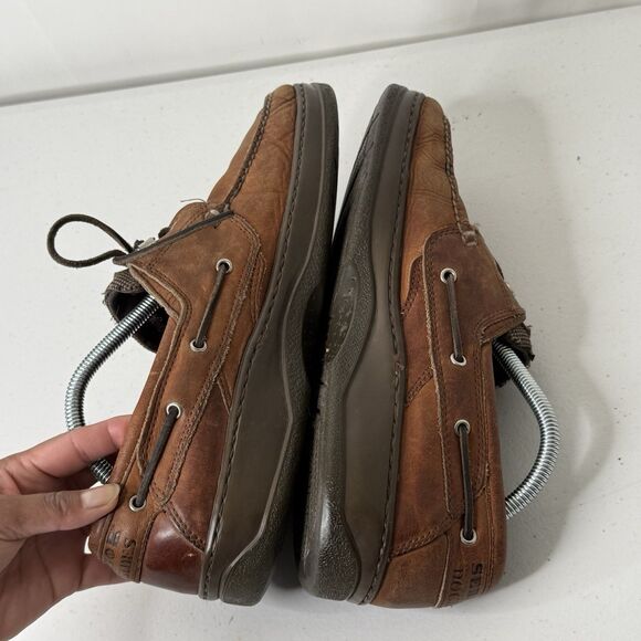 Sebago Docksides Boat Shoes Men 10.5 Brown Leather Casual Comfort Preppy Loafers main image 7